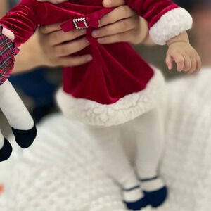 Sparkly red velvet Christmas dress